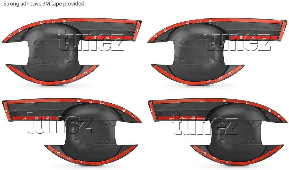 4x Door Handle Cup Guard Cover Matt Matte Black Isuzu D-Max RT50 RT85