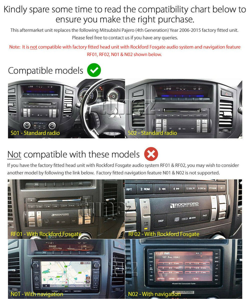 Car DVD Radio For Mitsubishi Pajero Player Stereo Head Unit Fascia Facia Kit