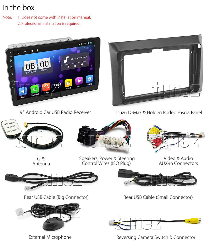 Android Car MP3 Player Isuzu D-Max Holden Rodeo 2007-2012 Stereo Radio Head Unit