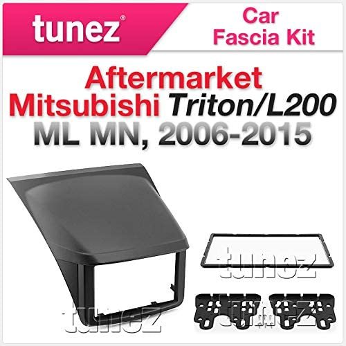 Mitsubishi Triton L200 2006-2015 ML MN Fascia Facia Kit Double-DIN Dash Panel