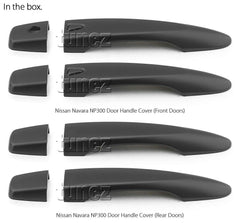 Matte Black Keyless Smart Key Door Handle Cover For Nissan Navara NP300 D23