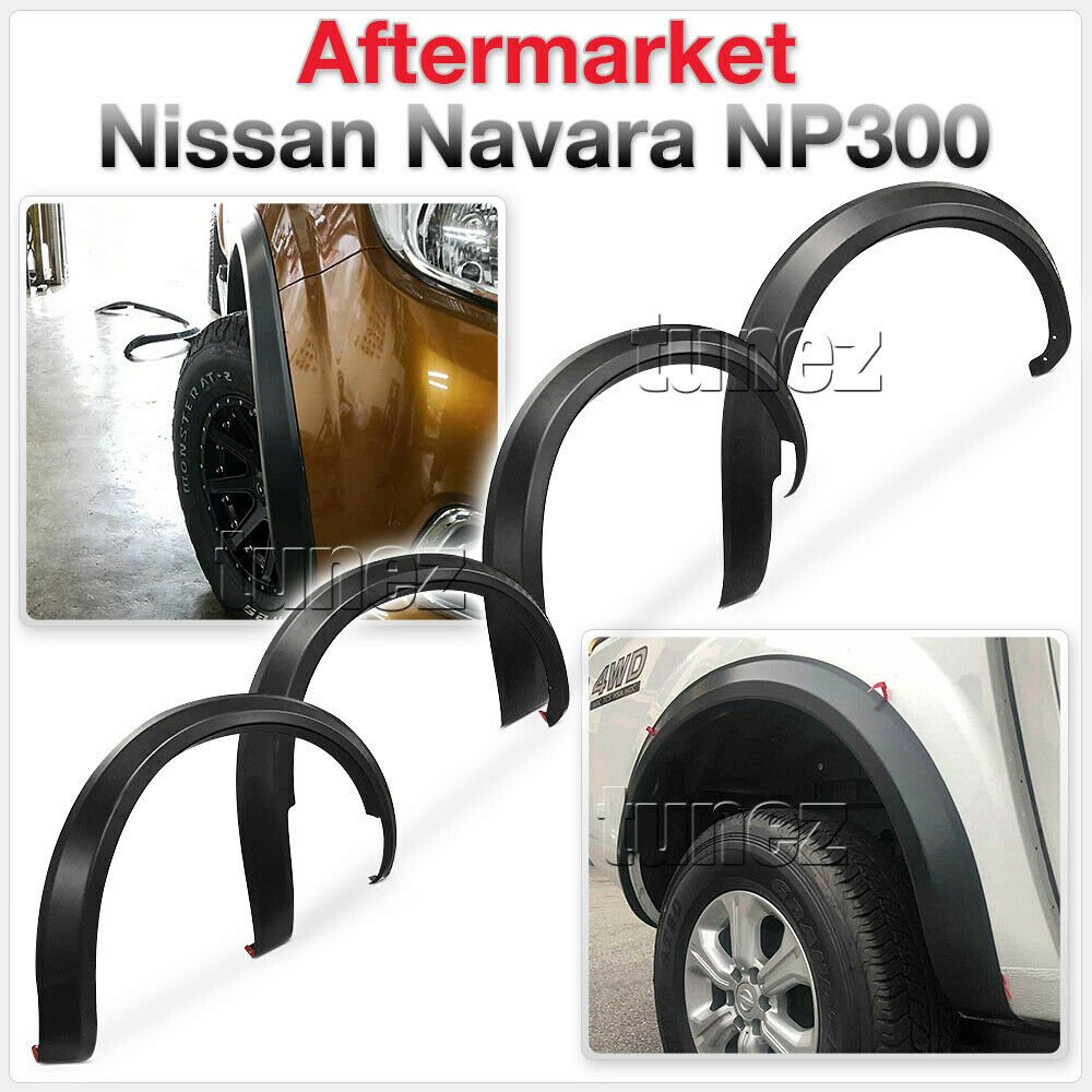 4 Pcs Set Wheel Arch Fender Flare Slim Matte Black For Nissan Navara NP300 D23