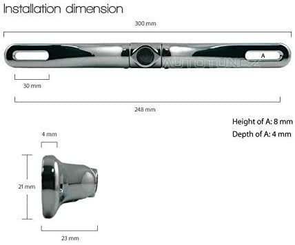 Car CCD Backup Reverse Rear Parking Camera + 4.3" Monitor Reversing Licence View (Polished Chrome)