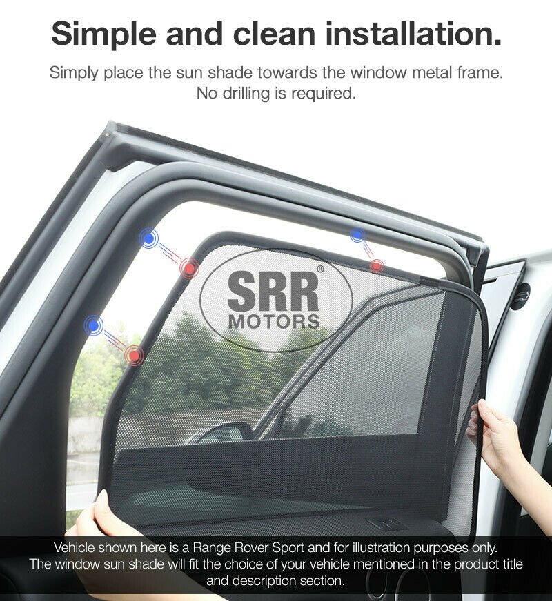 Custom Magnetic Sun Shade Rear Door Side Car Window Hyundai Tucson TL 2015-2019