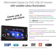 Car DVD Radio MP3 Player For Toyota Corolla Camry Kluger Hiace RAV4 Yaris Echo