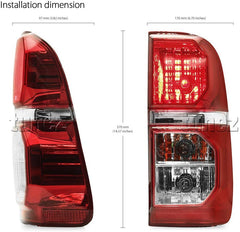 Right Side New Tail Light Rear Lamp Replacement For Toyota Hilux KUN26R 7th Generation AN10 AN20 AN30 Facelift Edition Right-Hand-Side Tail Lamp With Bulbs & Globe SR SR5 Workmate 2004-2015