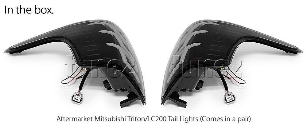 Smoked LED Tail Rear Lights Lamp For Mitsubishi Triton MQ 2016 2017 2018