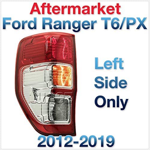 NEW Left Side Replacement Rear Tail Lights Lamp for Ford Ranger PJ PK 2012-2019 XL XLS XLT Wildtrak Ute Left-Hand-Side Tail Lamp With Bulbs & Globe OEM Edition