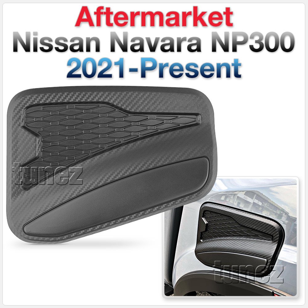 Carbon Print Fuel Petrol Gas Tank Door Cover For Navara NP300 D23 2019 2020 2021 2022