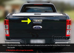 Black Tailgate Trim Trunk Cover Guard Tail Gate For Ford Ranger T6 PX 2011-2021