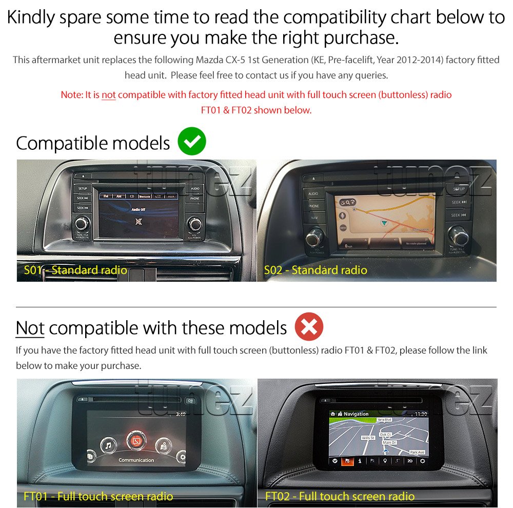 Apple CarPlay Android Auto For Mazda CX-5 CX5 KE 2012 2013 2014 Radio MP3 Stereo