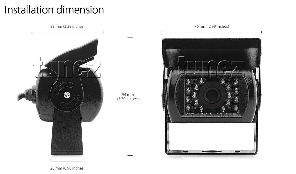 4PIN Heavy Duty 12V 24V CCD IR Colour Reverse Reversing Camera + 10 Meter Cable