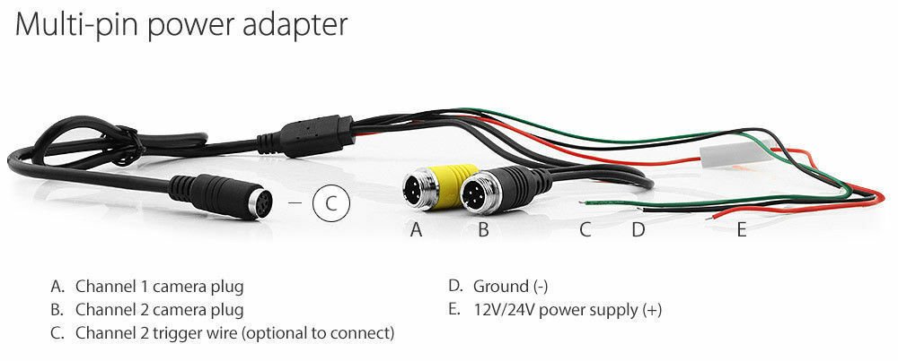 Caravan Two Infrared IR Camera 4PIN System 7" Monitor 12V/24V Reversing CCD