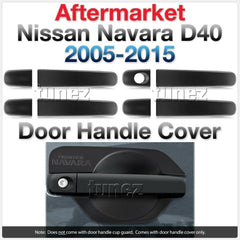 Matt Black Remote Key Door Handle Cover Guard For Nissan Navara D40 2005-2015