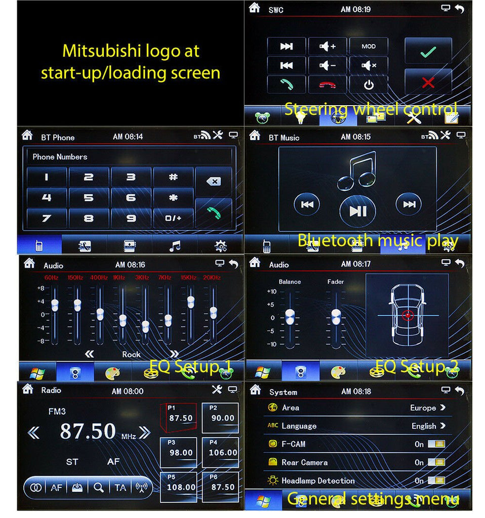 Mitsubishi Pajero V80 Car GPS DVD Player Stereo Radio Head Unit CD MP3 Navi