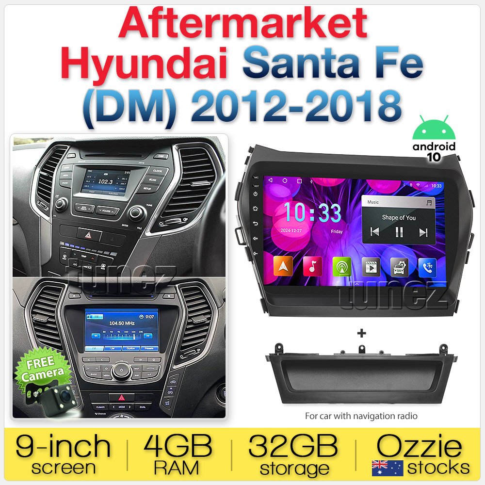 9" Android Car MP3 Player For Hyundai Santa Fe DM 2012-2017 Stereo Radio USB MP4