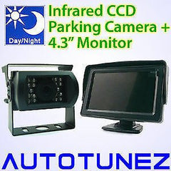 24v/12v CCD Reversing Camera Caravan Truck + 4.3" Monitor Backup Rear