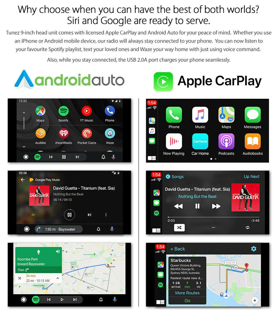 Apple CarPlay Android Auto For Mitsubishi Triton MQ MR 2015-2019 Radio Stereo