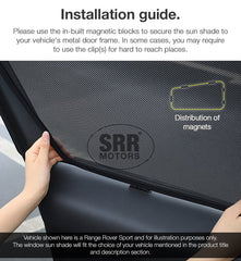 Custom Magnetic Sun Shade Rear Door Car Window For Toyota Kluger XU50 2014-2019