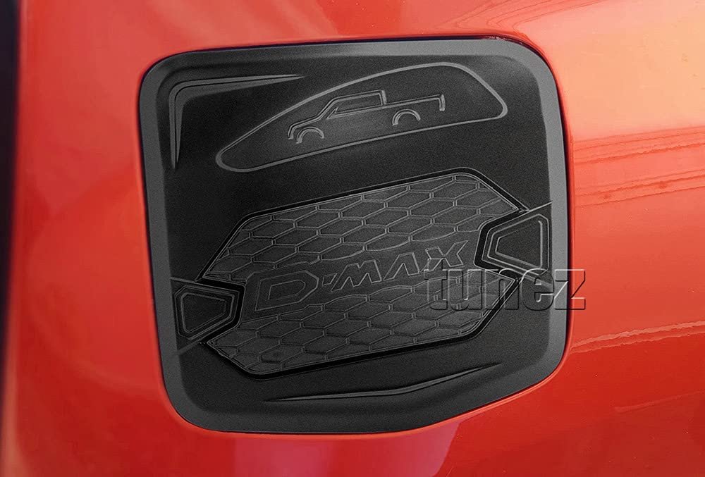 Petrol Gas Fuel Tank Door Cap Black Cover Car Compatible with Isuzu DMax D-Max RT50 RT85 Year 2012-2019