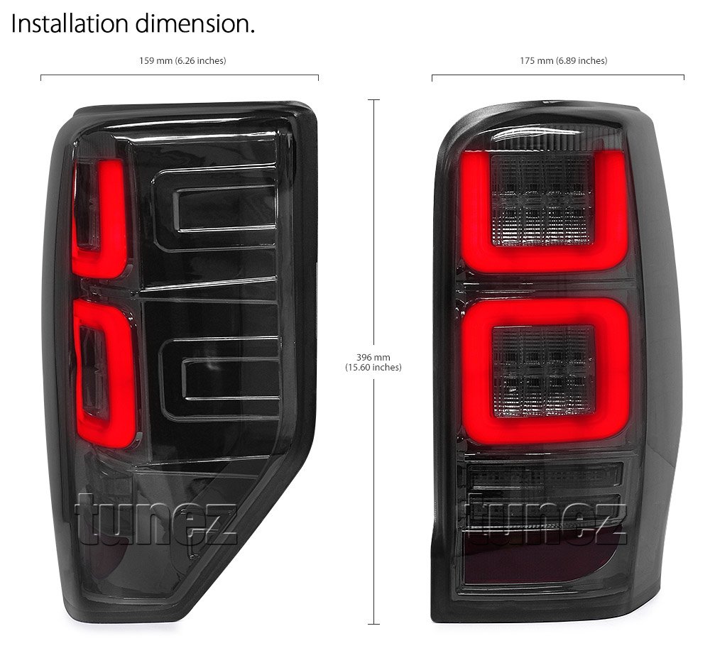 Smoke Full LED Tail Lights Lamp Rear For Mitsubishi Triton MR 2019 2020 2021