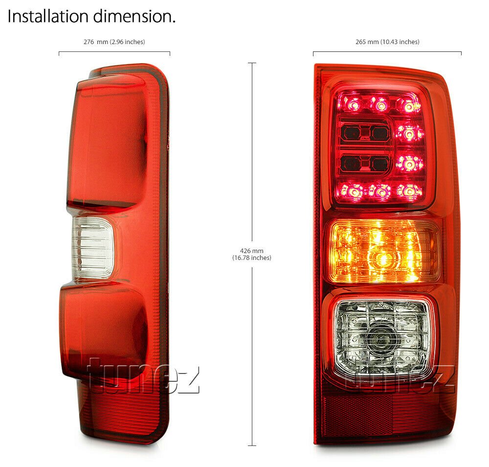 Pair LED Tail Rear Lamp Light For Holden Colorado RG 2012-2019 LTZ LS Z71 LT